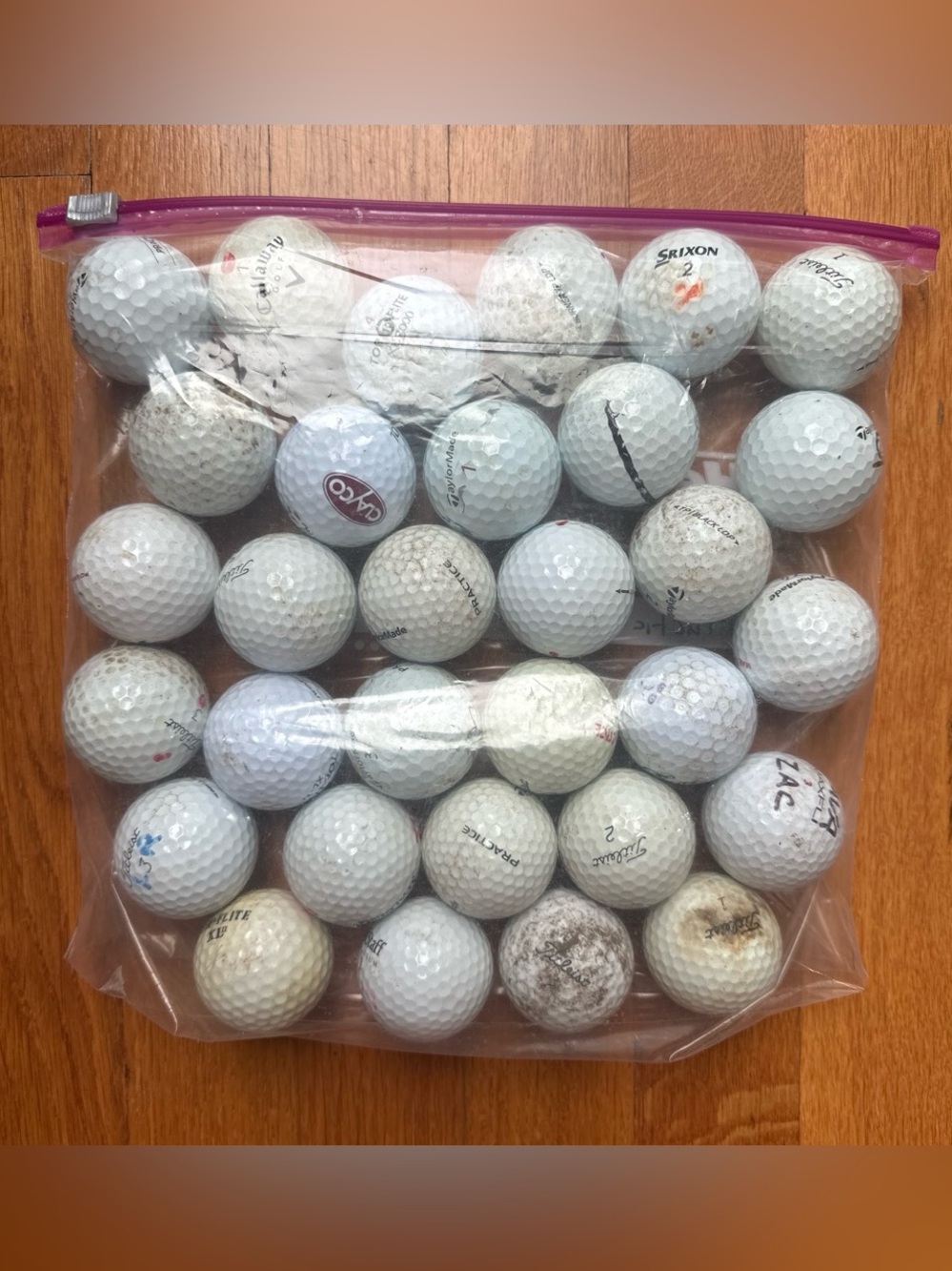 30 Mixed Practice/Range Golf Balls - White